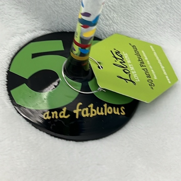 Lolita 50 and Fabulous painted Wine Glass NWT - Picture 3 of 9